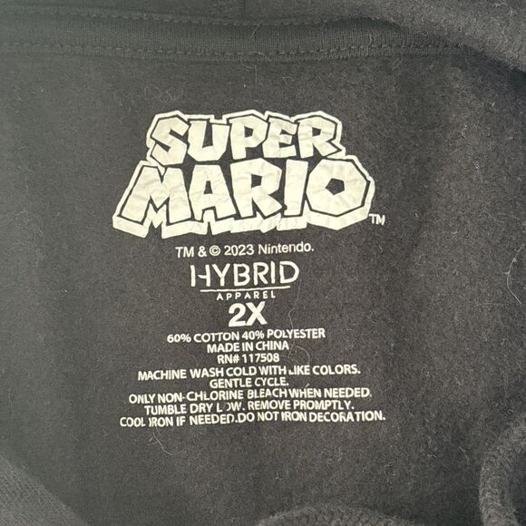 Super Mario Brothers Hooded Sweatshirt  With Front Pocket Size 2X - Picture 7 of 7